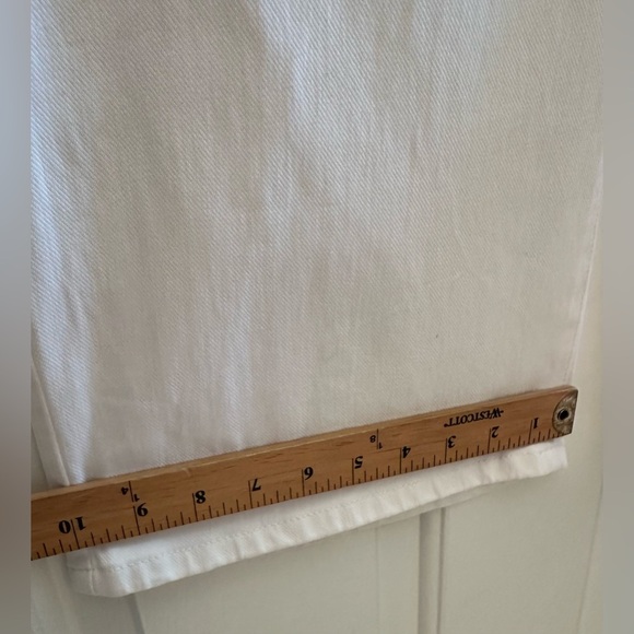 J. McLAUGHLIN Loris White Wide Leg Button Fly Cropped Stretch Jeans Size 8 CLEAN - Picture 6 of 9